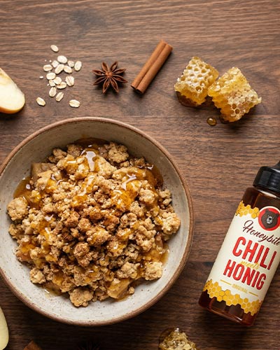 Hot Honey Apple Crumble